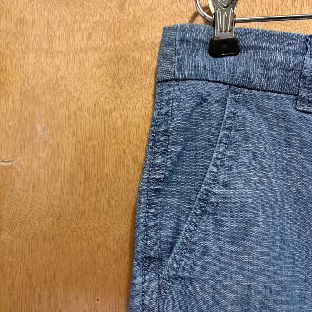 J.Crew Chino Shorts Women 10 Coastal Chambray Casual 5"Inseam 100% Cotton Beachy - Picture 8 of 13